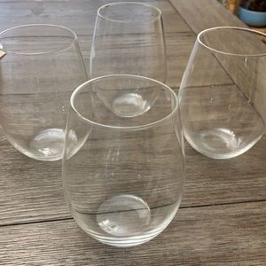 Stemless wine glasses set of 4